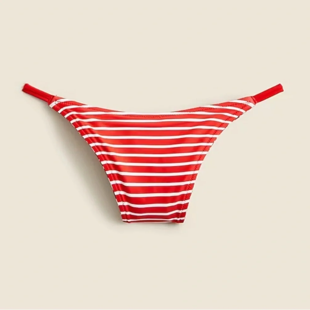 J. Crew Red Leopard-Print Bikini Set with Contrast Trim